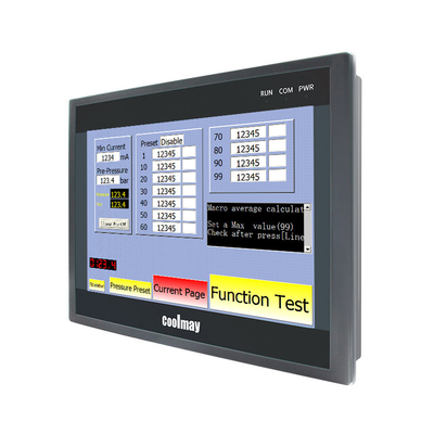 Coolmay 10 Inch Relay Digital Input Analog Temperatura Umidade Fx1n Fx2n Fx3u Plc HMI Combo Integrado Tudo em Um Compressor Lógico Programável 8 Eixo Stepper Servo Driver Controlador de Velocidade