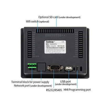 PLC Protocol 72mA Resistive Touch Panel 480*272 Pixels 32 Bit CPU IP65 Class