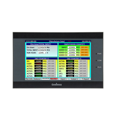 Controlador de PLC e tela sensível ao toque, automação, processamento de alta velocidade, opções de E/S extensas, fácil integração